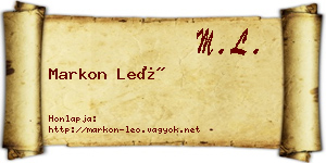 Markon Leó névjegykártya